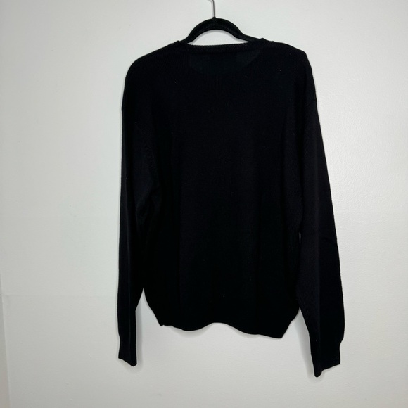 Bobby Jones collection black logo front golf merino wool sweater large - Picture 6 of 8